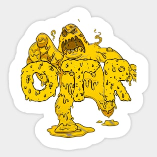 Only The Real Slime Yellow Apparel Sticker